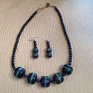 Jay King Lapis necklace and earrings